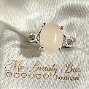 Pink Quartz Crystal Ring